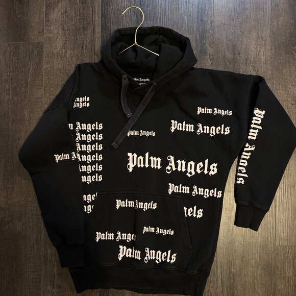 Palm Angels Ultra Logo Oversized Hoodie black SZ Large - Picture 9 of 11